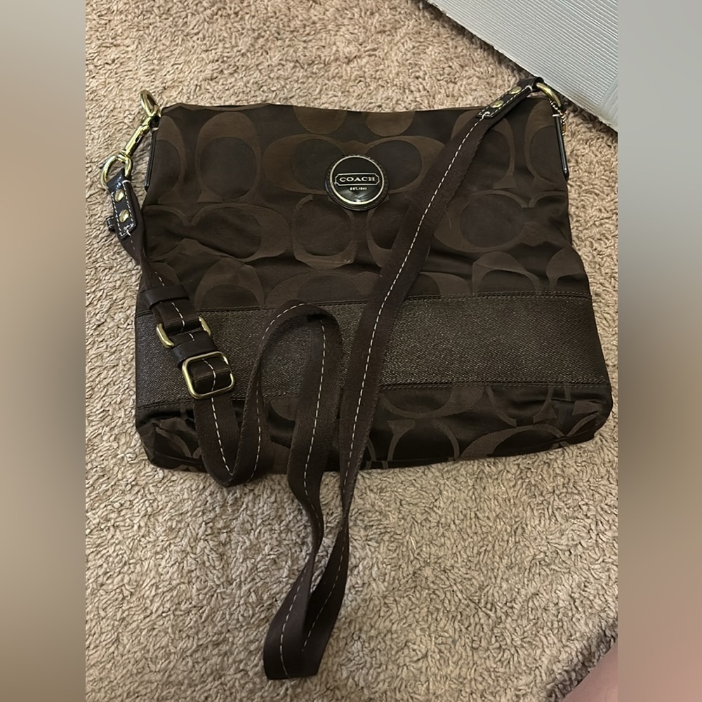 Brown coach crossbody